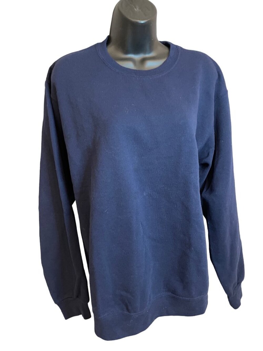 Fruit Of The Loom Medium Navy Crewneck Sweatshirt Soft Midweight Fleece Casual